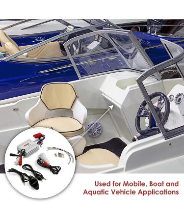 Pyle 2-Channel Bridgeable Marine Amplifier with Bluetooth Speakers - White | Perfect for Your Boat Audio System! - Buy Online on GoSupps.com