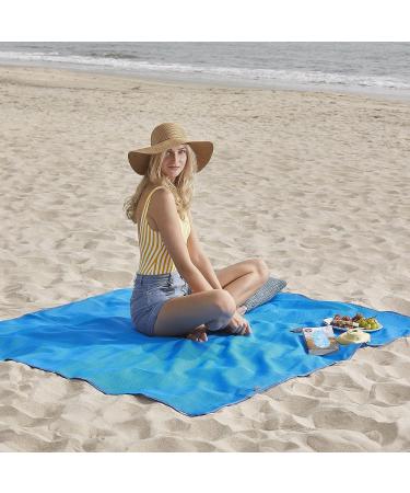 CGEAR Sandlite Beach Mat - Sand-Free, Multi-Use Camping and Picnic Blanket - Sky Blue (Medium) - Buy Online on GoSupps.com