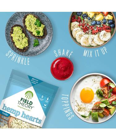 Hemp Hearts Field Theory Shelled Seeds - 8oz Conventional Hemp Hearts - Buy Online on GoSupps.com