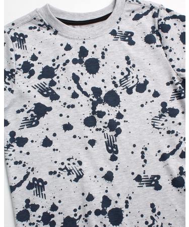 New Balance Boys' Short Sleeve Graphic Logo Tee - Grey Splatter, Size 14-16 - Buy Online on GoSupps.com