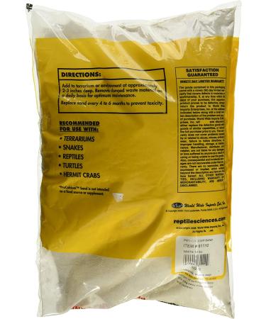 Reptile Sciences Aquarium Sand 10lb - Natural White | Eco-Friendly Terrarium Substrate - Buy Online on GoSupps.com