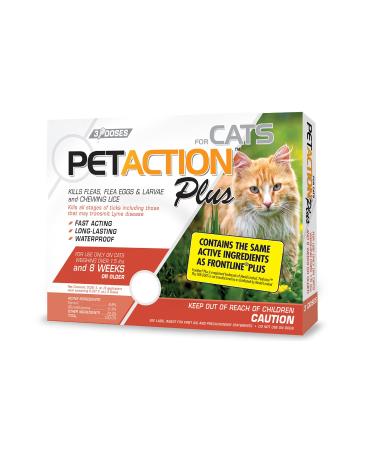 PetAction Plus For Cats 3 Doses - 0.017 fl oz Each