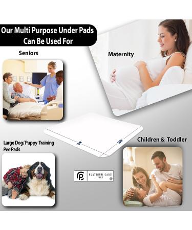 Platinum Care Pads Reusable Bed Underpad - Waterproof & Washable Bed Pad - Absorbent Mattress Protector Pad - Incontinence Bed Pads - Bed Protector Pads Pack of 4 1 Blue 1 Green 1 Beige 1 Pink  34"X36 - Buy Online on GoSupps.com