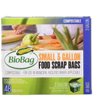 Bio Bag Compostable Small 3 Gallon Bags 48 Count by BioBag 1 Pack