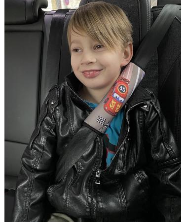 HECKBO 2X Kids Car Seat Belt Pads - Racing Cars Design - Seat Belt Protectors for Kids and Babies - Ideal for Booster Seats and Bicycle Racing - 2 Pieces - Buy Online on GoSupps.com