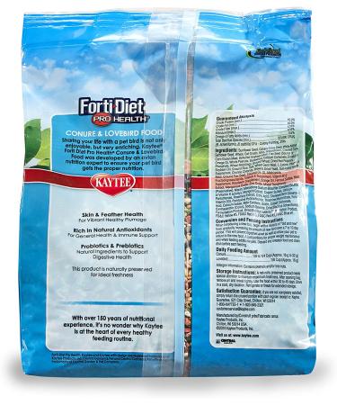 Kaytee Forti-Diet Pro Health Food for Conures & Lovebirds - Nutrient-Rich Avian Diet - Buy Online on GoSupps.com