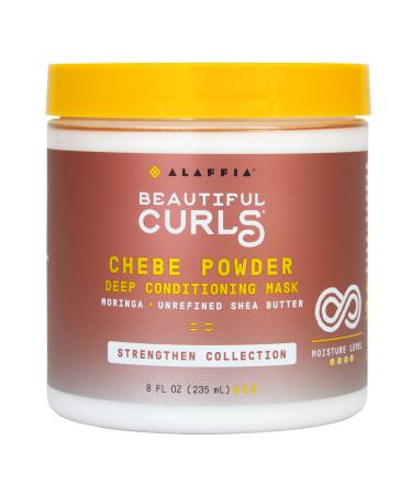 Alaffia Hair Care  Beautiful Curls Chebe Powder Deep Conditioning Hair Mask  Healthy Hair Growth  Thick & Curly Hair Products  Shea Butter  Vitamin E & Moringa  Strengthen Collection  8 Oz 8 Fl Oz (Pack of 1)