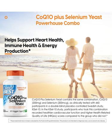 Doctor's Best CoQ10 Plus Selenium Yeast â€“ Heart Health Formula, 45 Count - Buy Online on GoSupps.com
