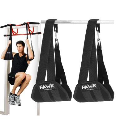 Hawk Sports Ab Straps Hanging Abdominal Slings for Pullup Bar Chinup Exercise Abs Stimulator Trainer Toner Home Gym Fitness Ab Workout Equipment for Men & Women Black