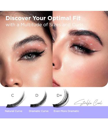 BEYELIAN Cluster Lashes D+ Curl 84 Pcs Kit with Lash Bond and Seal - False Eyelashes Extension Set with Super Thin Band Glue for Individual Cluster Lashes - Buy Online on GoSupps.com