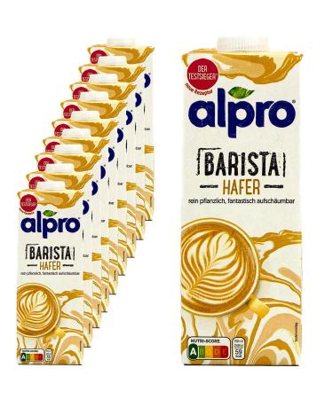 Alpro - 10 pack oat drink barista 1 liter - oat oat drink 100 % vegetable for foaming for coffee shakes and smoothies oat 1 l (10 pack)