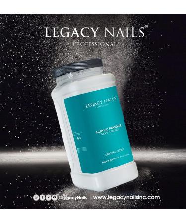 Legacy Nails Professional Crystal Clear Acrylic Powder 16oz - Create Custom Nail Colors with Glitter Pigment | 1 lb. Net Wt. - Buy Online on GoSupps.com