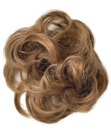 CAISHA Messy Scrunchie Bun Voluminous Wavy Hairpiece | Light Brown Synthetic Fibres - Buy Online on GoSupps.com
