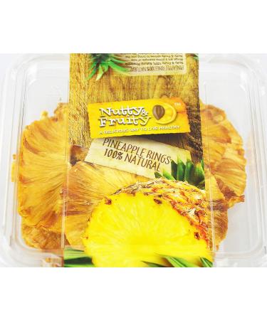 Nutty and Fruity 100% Natural Dried Pineapple Rings 4.5 Ounces