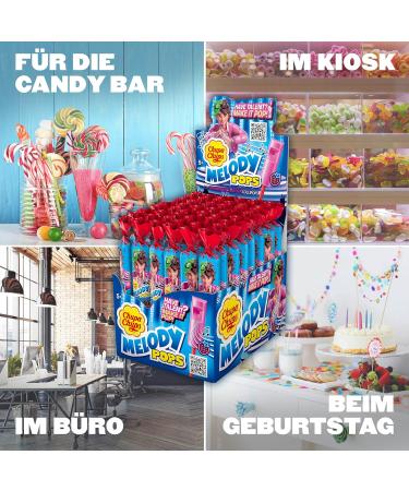 Chupa Chups Melody Pops Strawberry - 48 Fruity Flute Lollipops for Parties & Birthdays | International Shipping - Buy Online on GoSupps.com