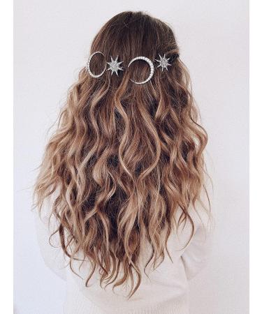 Kristin Ess Star & Moon Hair Clips Set - Celestial Hair Accessories - Buy Online on GoSupps.com