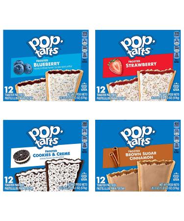 Pop-Tarts Toaster Pastries 5 Flavor Variety Pack Breakfast Foods Fun Snacks for Kids 5 Boxes (60 Pop-Tarts) - Buy Online on GoSupps.com