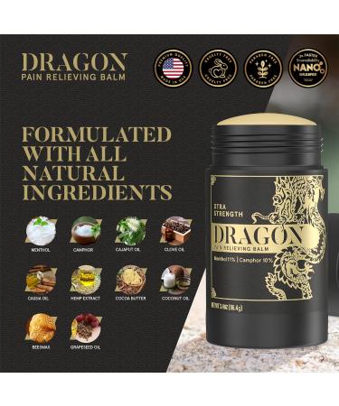 Dragon Pain Relief Balm 3.4oz | Extra Strength Muscle & Joint Relief for Back Elbows Feet & More | Fast International Shipping - Buy Online on GoSupps.com
