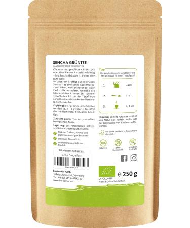 Organic Green Sencha Tea - 250g Loose Leaf | Aromatic & 100% Natural | BioKontor - Buy Online on GoSupps.com