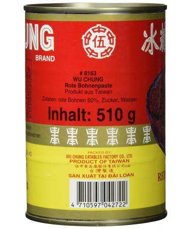 WU CHUNG Red Bean Paste - 510g | Authentic Asian Ingredient for Baking & Cooking - Buy Online for International Shipping - Buy Online on GoSupps.com