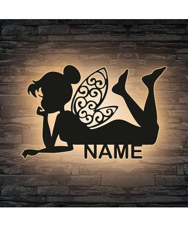 Personalized Fairy Elf LED Night Light - 13 MDF Colors 7 LED Options | Unique Slumber Light for Kids' Rooms & Gifts - Buy Online on GoSupps.com