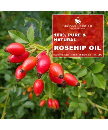 OPO Rosehip Oil 16 oz - 100% Pure Unrefined Cold Pressed - Vegan Carrier Oil for Skin Hair & Nails - Nourish & Moisturize - Buy Online on GoSupps.com