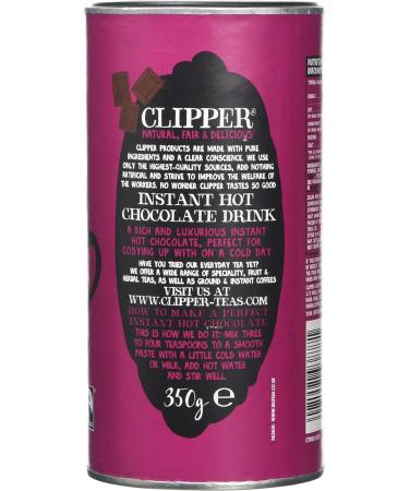 Clipper Fairtrade Instant Hot Chocolate 350g - Ethically Sourced Cocoa - 1 Pack - Buy Online on GoSupps.com