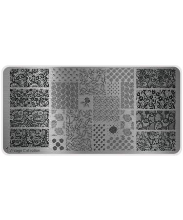 MoYou's XL Vintage 1 Stamping Template Nail Art Stampling - Nail Polish Stamp Full Nail Manicure Vintage 1 - Buy Online on GoSupps.com