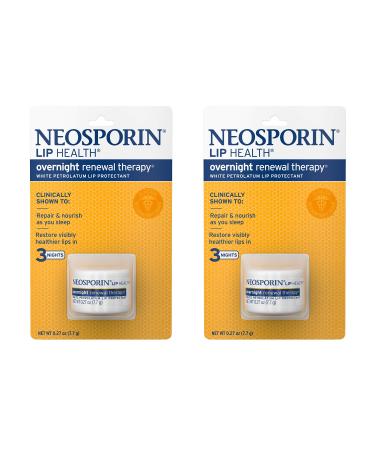 Neosporin Lip Health Overnight Healthy Lips Renewal Therapy Petrolatum Lip Protectant 0.27oz. (Pack of 2)