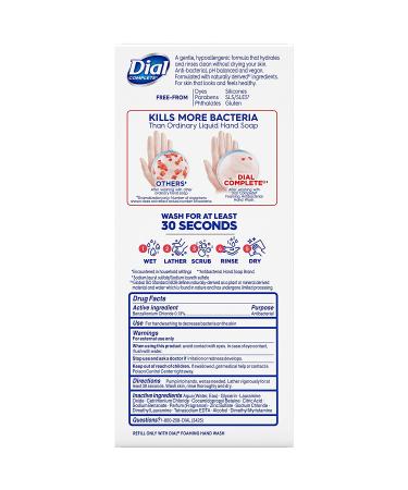 Dial Complete Clean + Gentle Antibacterial Foaming Hand Wash 7.5 fl oz Pack - White Grapefruit - 8 Count - Buy Online on GoSupps.com
