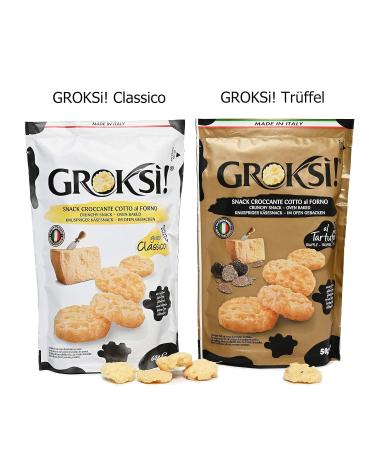 Groksi! Truffle Cheese Snack (50g) | Lactose-Free Gluten-Free Low-Carb Italian Cheese Cracker | Protein Snack - Buy Online on GoSupps.com