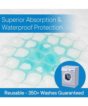 RMS Ultra Soft 4-Layer Washable and Reusable Incontinence Bed Pad - Waterproof Bed Pads with 4 Convenient Handles to Assist in Home Health Care  34X54 Inch 34 x 54 Inch (Pack of 1) - Buy Online on GoSupps.com