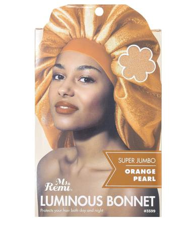 Holographic Super Jumbo Nightcap Wide Band Bonnet Hat in Orange Pearl - Buy Online on GoSupps.com