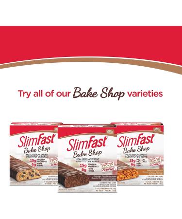 Case of 12 Boxes of Slimfast Bake Shop Meal Replacement Bars with 15g of Protein & 5g Fiber 5 - 60g Bars per Box and 12 Boxes per case 60 Bars Total Peanut Butter Caramel Bar - Buy Online on GoSupps.com