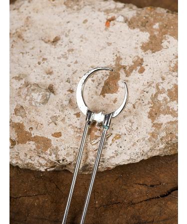 HAQUIL Silver Moon Hairpin Celtic Knot - Irish Hairpin Clip for Long Hair - Buy Online on GoSupps.com