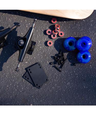 Cal 7 129mm Black Trucks + Dark Blue Wheels with Bearings & Hardware - Buy Online on GoSupps.com