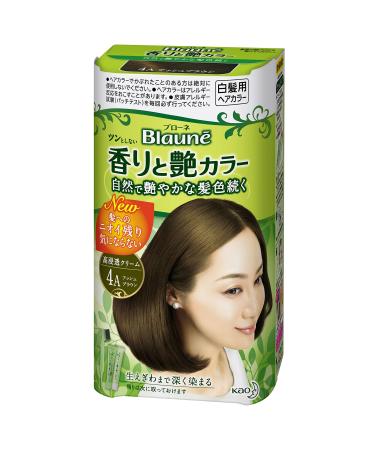 Kao Blaune Fragrant And Gloss Color Gray Hair Dye 4A Ash Brown