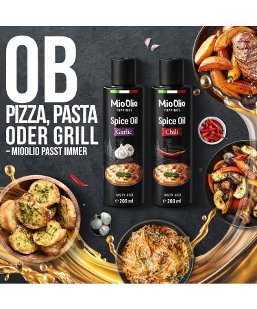  Mioolio MioOlio Spiced Oil Gift Set 1 x 200ml Garlic Oil and 1 x 200ml Chili Oil Flavored Oil for Cooking - Buy Online on GoSupps.com