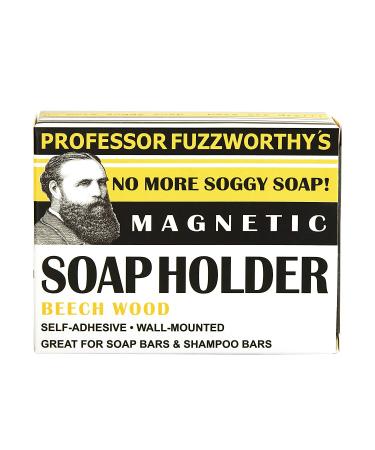 Professor Fuzzworthy Wood Magnetic Soap Holder - In-Shower Storage for Soaps & Shampoo Bars - Beech Wood Soap Dish Dispenser - No More Soggy Soaps - Buy Online on GoSupps.com