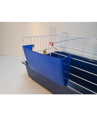 Plastic Blue Hay Rack Manger Feeder For Rabbit Bunny Guinea Pig Cage Attachment