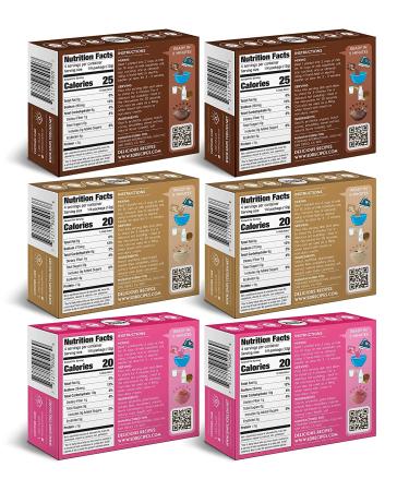 Simply Delish Instant Pudding Mix Variety Pack - Plant Based Guilt Free Desserts - Sugar Free, Non GMO, Gluten Free, Fat Free, Vegan & Keto Friendly - 0.7 oz & 1.76 oz (Pack of 6) - Buy Online on GoSupps.com