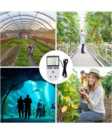 Furado Digital Temperature Controller LCD Screen Heating Cooling Temperature Switch Thermostat Outlet Socket with 1.7m Sensor 230V Digital Thermostat for Greenhouse Farm Terrarium Reptile - Buy Online on GoSupps.com