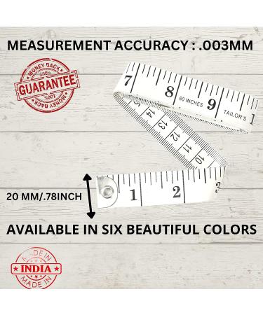 Soft Flexible Fiberglass Tape Measure for Body - Accurate Dual Scales Standard & Metric - 60 inch/150 cm - Ideal for Weight Loss, Medical, Home, Art & Craft - Buy Online on GoSupps.com