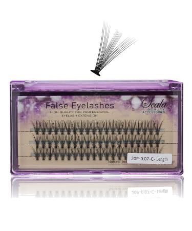 Bodermincer C Curl Individual Flare False Eyelashes 10mm - 20 Hairs/Cluster Fake Lashes Extension - Buy Online on GoSupps.com