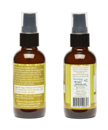Shea Terra Namibian Marula Cold-Pressed Extra Virgin Oil - 2 Fl Oz | Organic Oil for Dry & Mature Skin - Buy Online on GoSupps.com