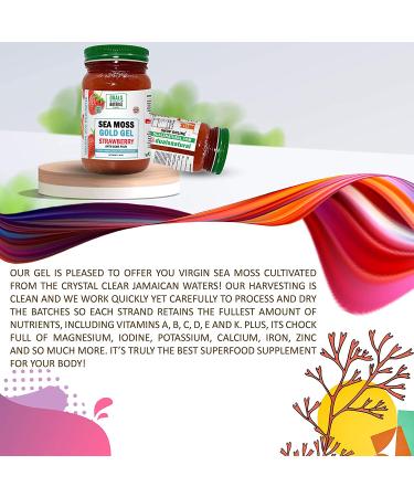 Dualspices Wildcrafted Sea Moss Raw With Strawberry (with some pulp) Gel 16 Oz. Pure and Natural - High-Potency Vegan Superfood - Heart  Lung  Gut Health and Immunity Support - Made in the USA - Buy Online on GoSupps.com