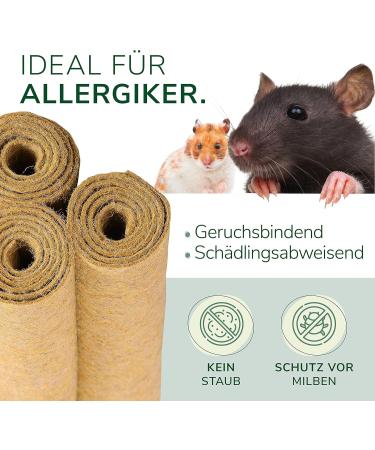 Natural 5 Rodent Mats - 100% Hemp Dust-Free & Strong | Ideal for Cage Soil Cover - 100x50cm | High-Quality Protective Liners - 5 Pieces - Buy Online on GoSupps.com