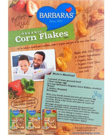 Barbara's Bakery Organic Corn Flakes Cereal - 9 oz | Healthy Breakfast Choice - Buy Online on GoSupps.com