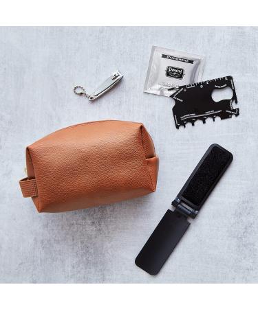 Pinch Provisions Hemergency Kit for Men | 30 Grooming Essentials & Travel Accessories | Ideal Gift for Grooms & Best Men - Cognac - Buy Online on GoSupps.com