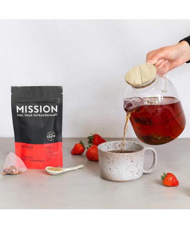 Recover Tea - Rooibos Tea with Berry & Ashwagandha | 30 Pyramid Tea Bags - Buy Online on GoSupps.com
